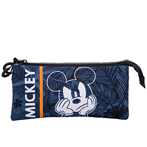 KARACTERMANIA 2360 Mickey Mouse Dreifach HS Federmäppchen Blue, Dunkelblau von KARACTERMANIA