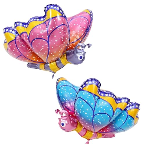 2 Stück Schmetterling Luftballon,Schmetterling Folienballon,XXL Bunt Schmetterlinge Themenballon,Schmetterling Deko Helium Ballon,Ballon Geburtstag Deko,Kindergeburtstag Party 2 Stück Schmetterling Luftballon,Schmetterling Folienballon,XXL Bunt Schmetterlinge Themenballon,Schmetterling Deko Helium Ballon,Ballon Geburtstag Deko,Kindergeburtstag Party von KARELLS