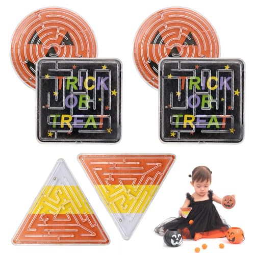 3D Maze Labyrinth 6 PCS,Labyrinth Puzzle Spiele,Labyrinthspiele,Halloween Labyrinth Puzzle,Labyrinthspiele,Mini Labyrinth-Puzzle,Labyrinth- und Ballspiel,für Kinder im Alter von 4-8 Jahren von KARELLS