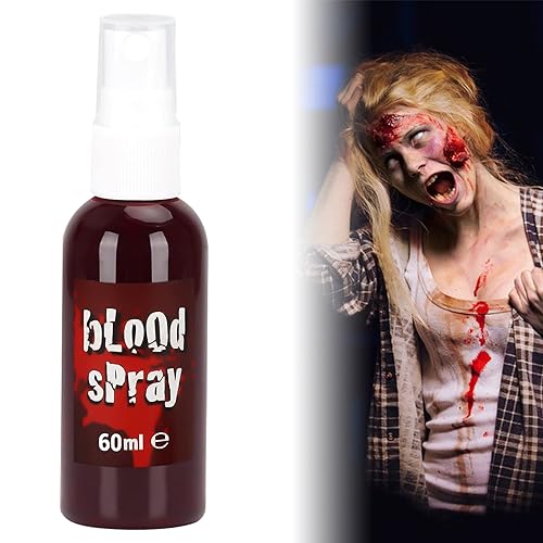 Halloween Kunstblut, Kunstblut für Kleidung, 60ml Halloween Fake Blut Make up, Fake Blood, Abwaschbar und Sicher Fake Blut Zombies Vampire Monster Halloween Cosplay, für Halloween Vampir Blut von KARELLS