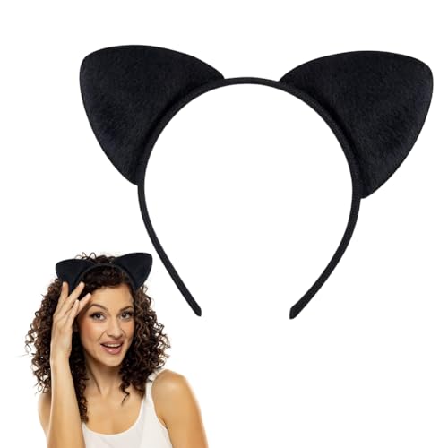 Katzenohren Stirnband,Katze Haarbänder Haarschmuck,Cat Ears in schwarz,Haarreif Katzenohren,Haarreif mit Katzenohren,Katzenohren Haarreif,Katzen Kostüm,für Mädchen Damen Kostüm Parteien Deko,1pc von KARELLS