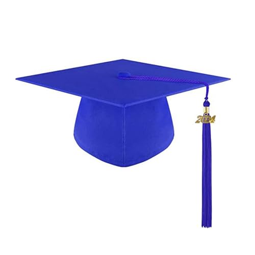 KAREN66 Doktorhut für Kinder 2-12 Jahr Jungen Mädchen Abschluss Hut mit Quaste Jahr Charme 2024 Vorschule Kindergarten Grundschule Studentenhut Graduation Cap Party Karneval (Blau) von KAREN66