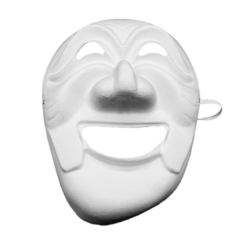 KAREN66 Leere Maske Blank Gesichtsmaske DIY Papier Maske Katzenmaske Therian Mask Fuchs Maske Persönlichkeit Maskeraden Karneval Halloween Cosplay unbemalte Stütze (A) von KAREN66