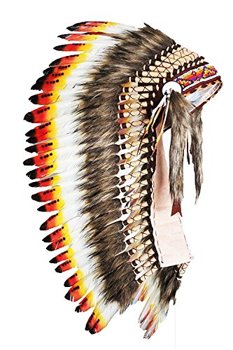 KARMABCN Medium Feather Headdress (DREI Farben) von KARMABCN