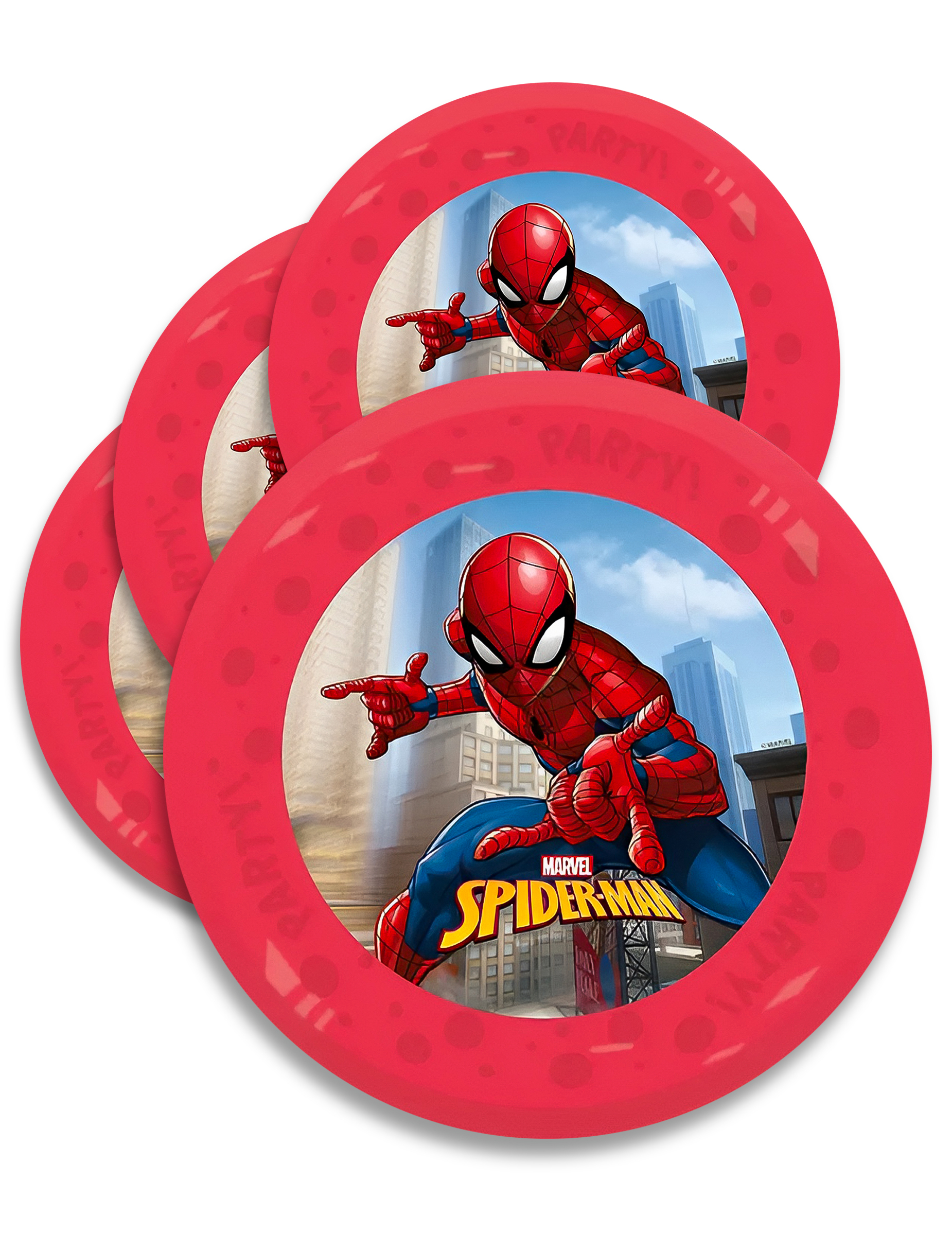 4 Wiederverwendbare Spiderman Teller 21 cm 4 Wiederverwendbare Spiderman Teller 21 cm von KARNEVAL-MEGASTORE