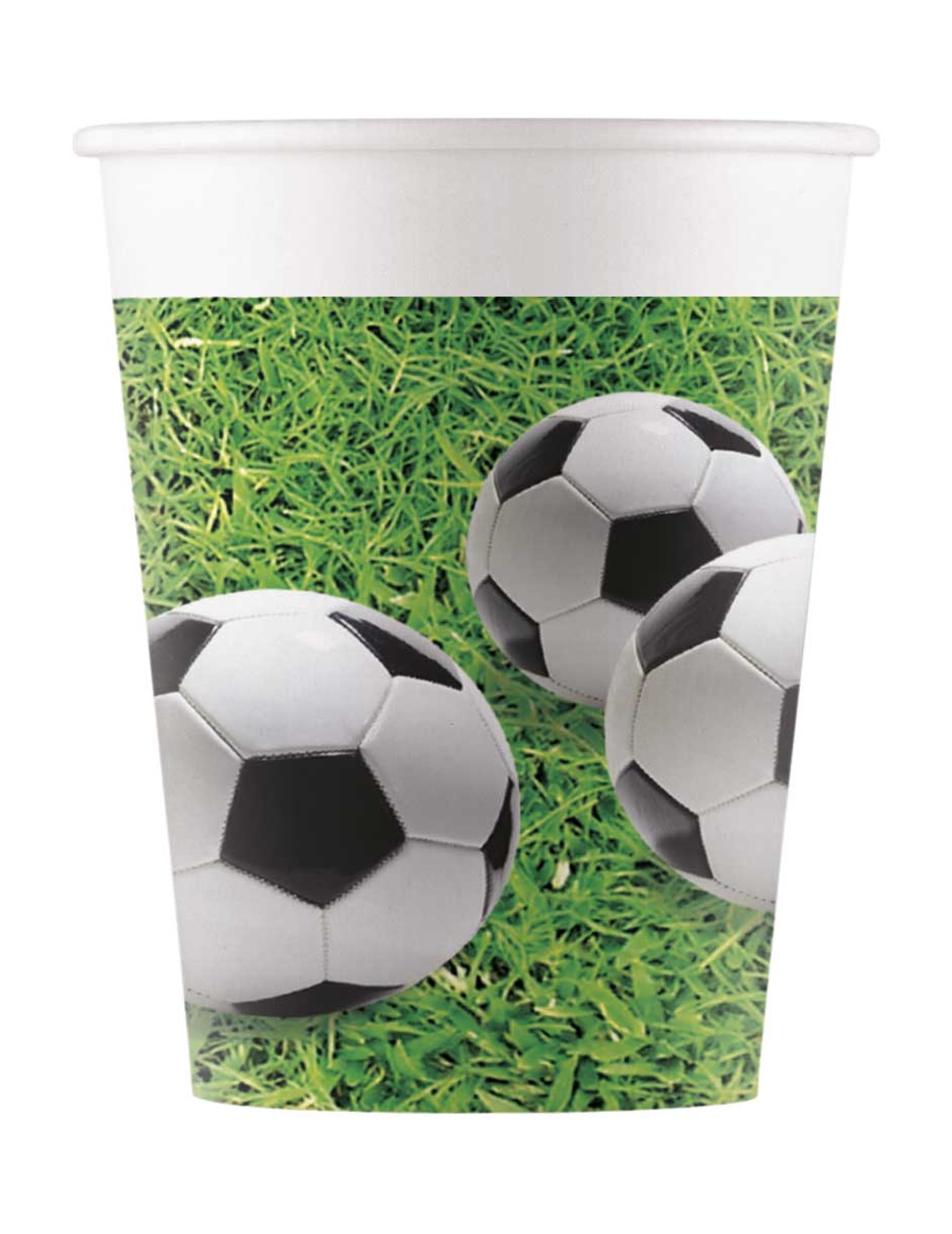 8 Fußball Party Pappbecher 200 ml mit Ballmotiven 8 Fußball Party Pappbecher 200 ml mit Ballmotiven von KARNEVAL-MEGASTORE
