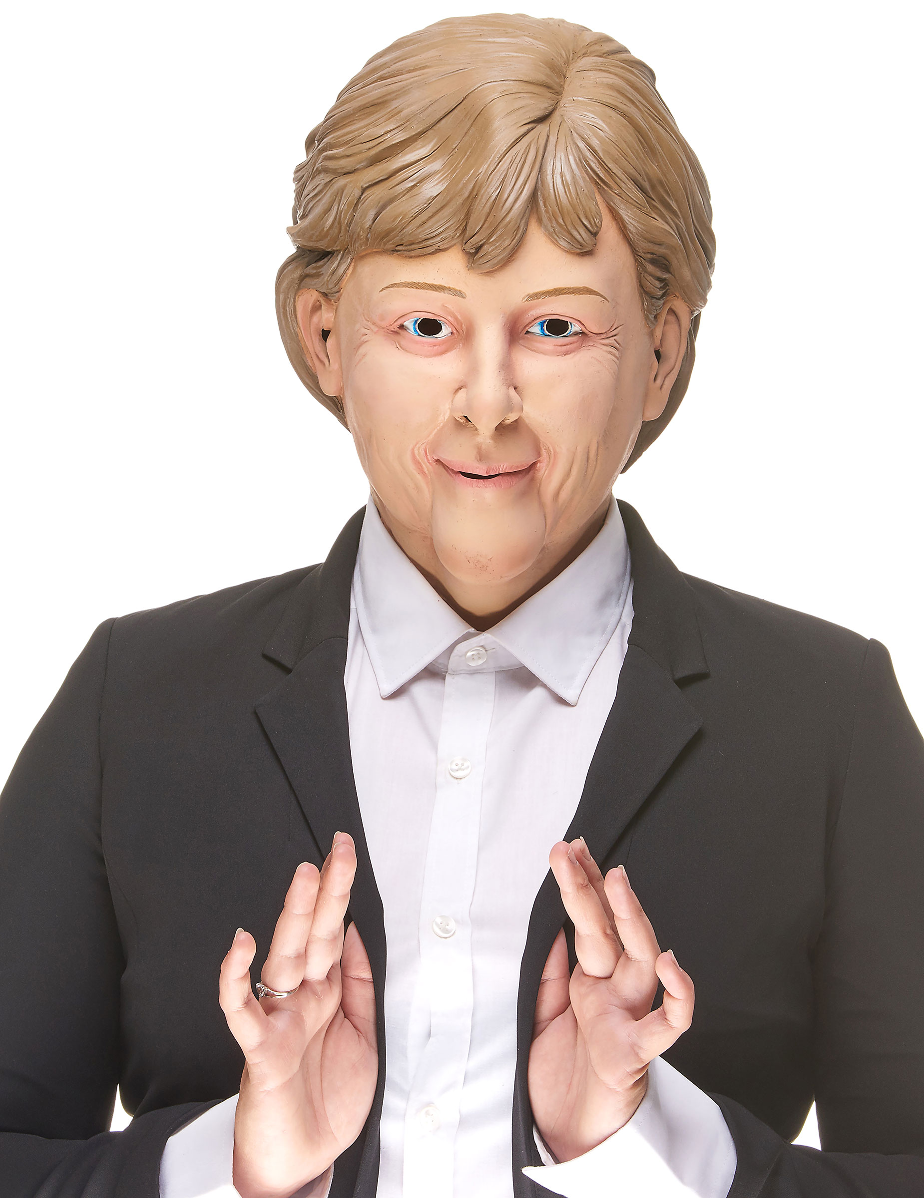 Angela Maske Politikerin beige-blond von KARNEVAL-MEGASTORE
