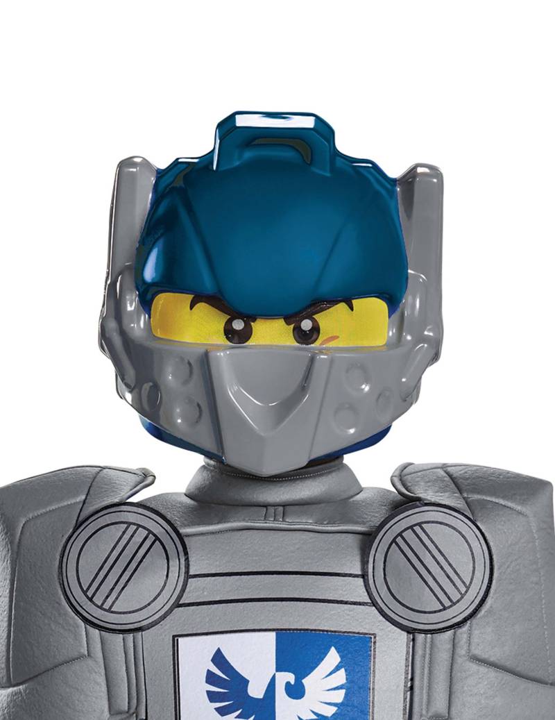 Clay Nexo Knights Lego Kinder-Maske grau-blau von KARNEVAL-MEGASTORE