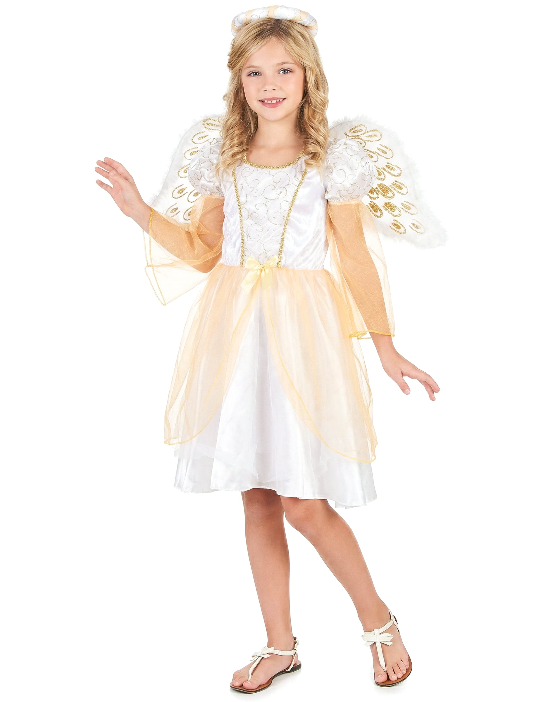 Engel Kinder-Kostüm weiss-gold Engel Kinder-Kostüm weiss-gold von KARNEVAL-MEGASTORE