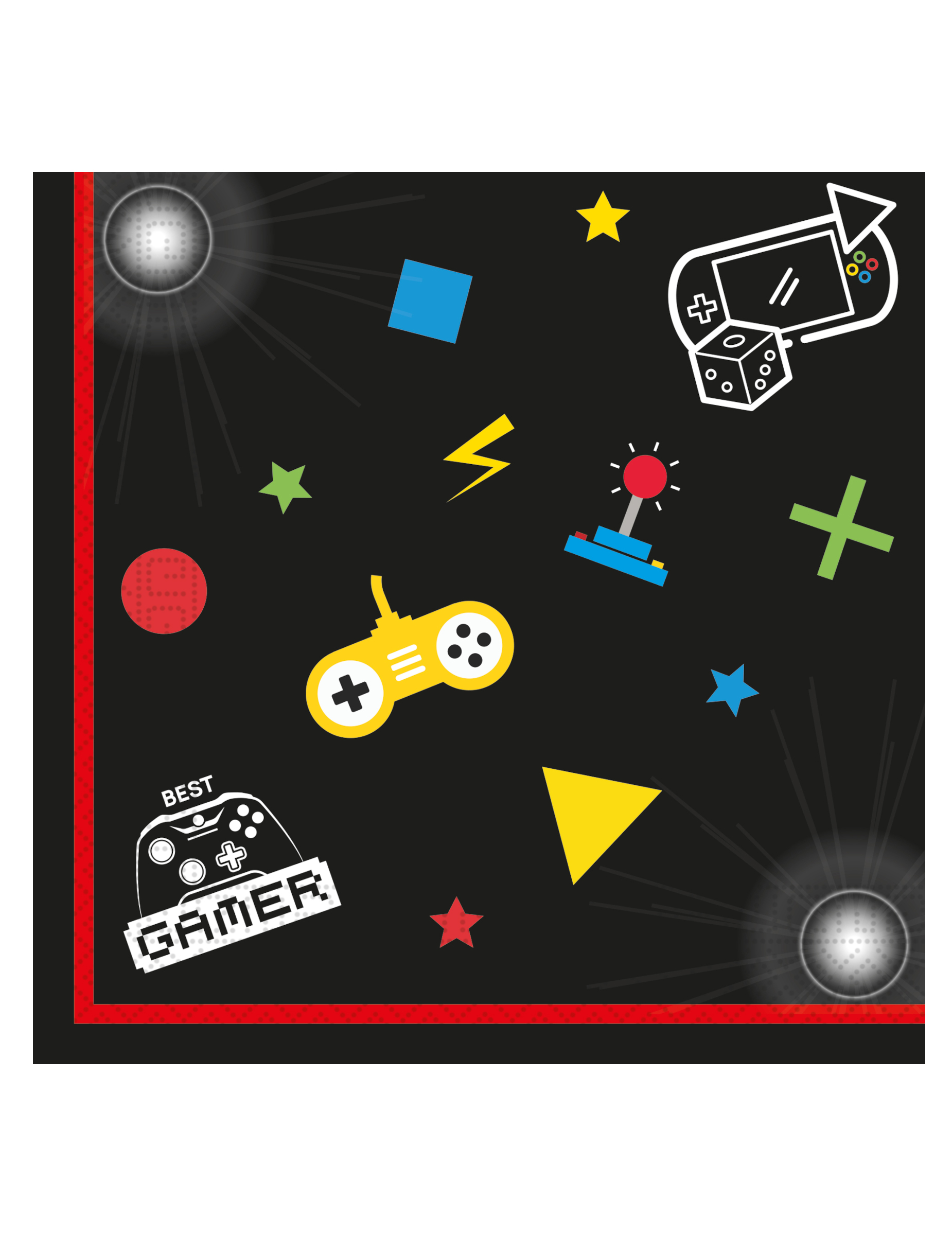 Gaming Party, Servietten, 20 Stück - 33 x 33cm Gaming Party, Servietten, 20 Stück - 33 x 33cm von KARNEVAL-MEGASTORE