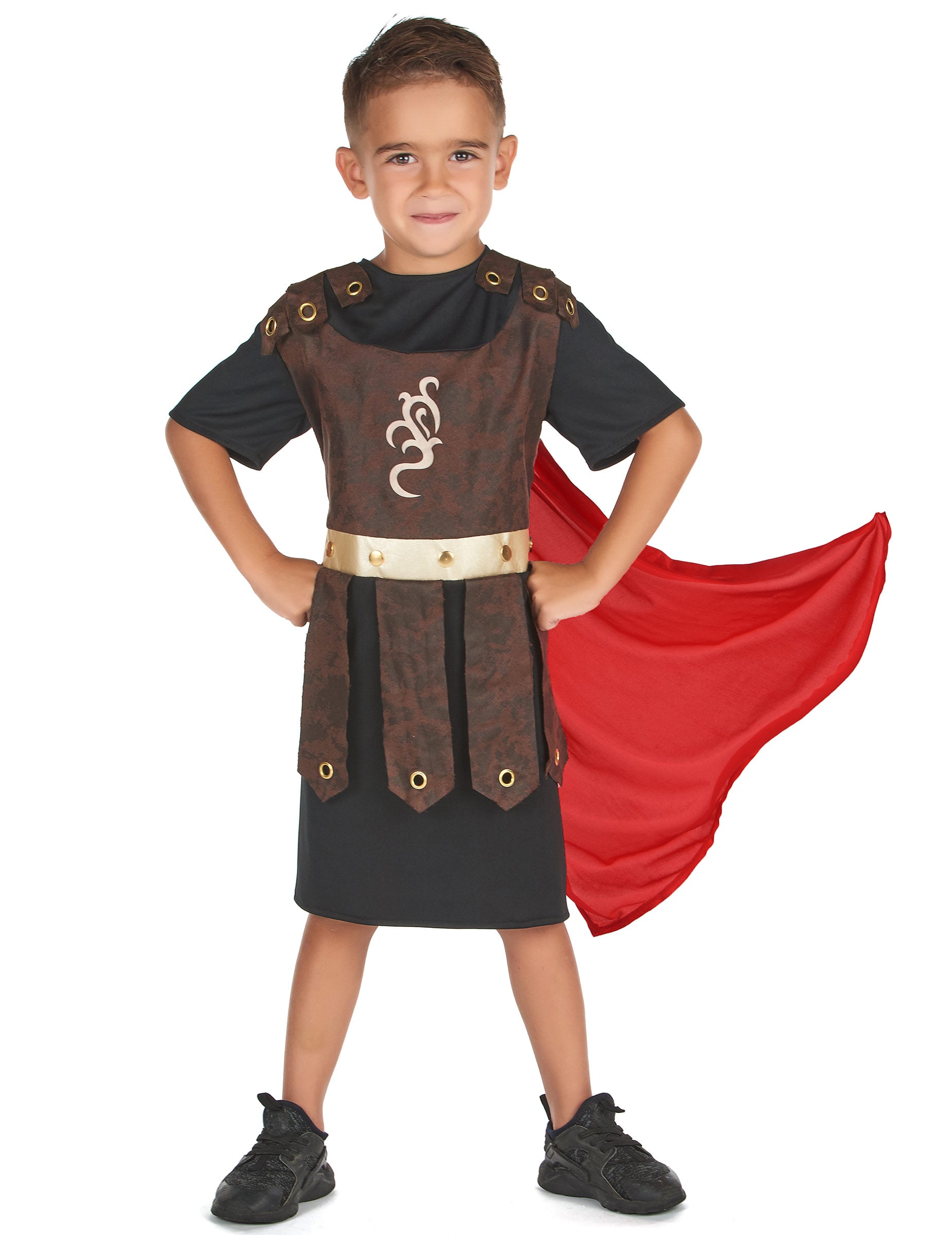 Gladiator-Kostüm für Kinder Faschingskostüm braun-schwarz-rot Gladiator-Kostüm für Kinder Faschingskostüm braun-schwarz-rot von KARNEVAL-MEGASTORE