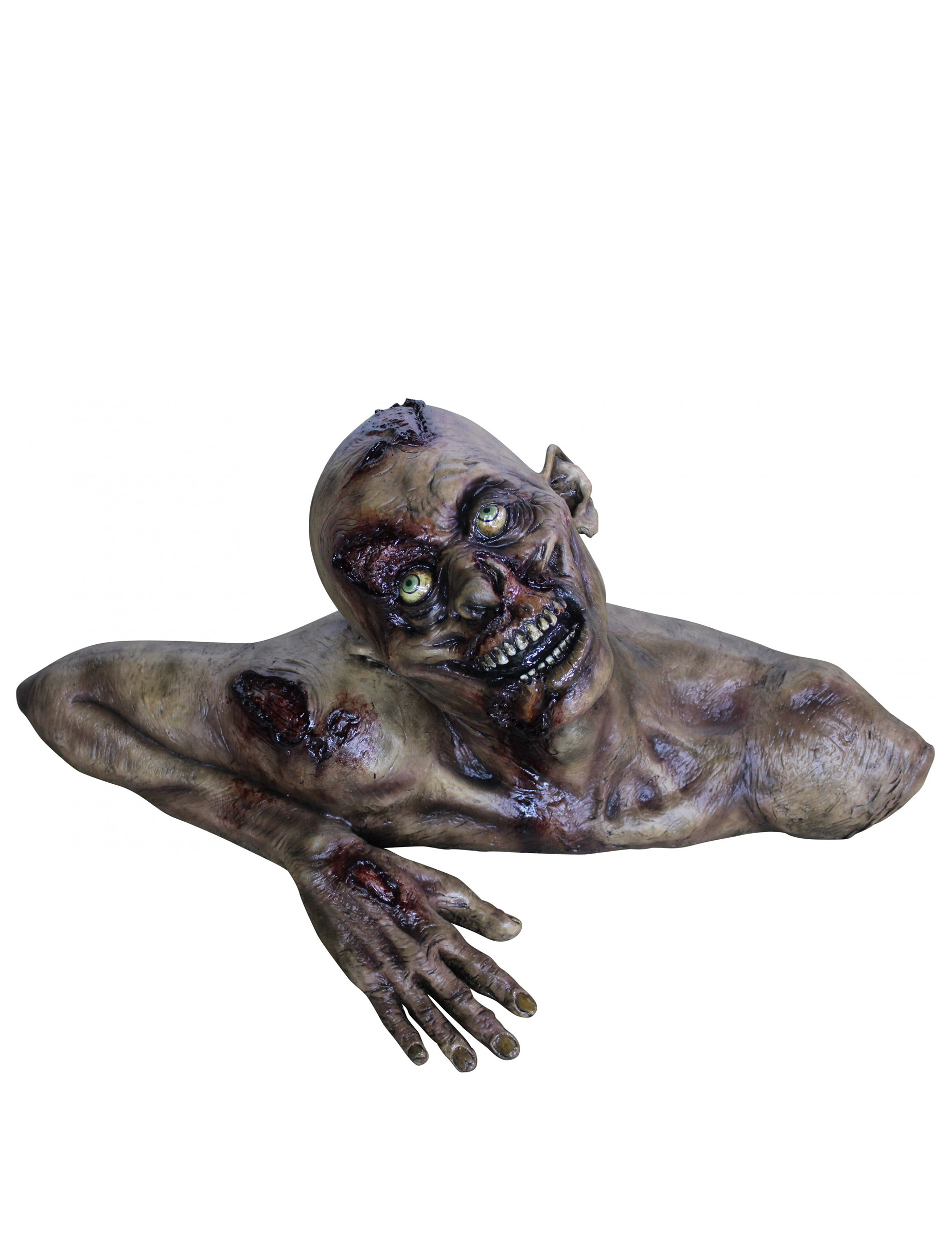 Groundbreaker Zombie Halloween-Deko grau-lila 66x30cm von KARNEVAL-MEGASTORE