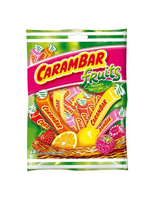 Haribo Süssigkeiten-Tüte Carambar Fruits 130g von KARNEVAL-MEGASTORE