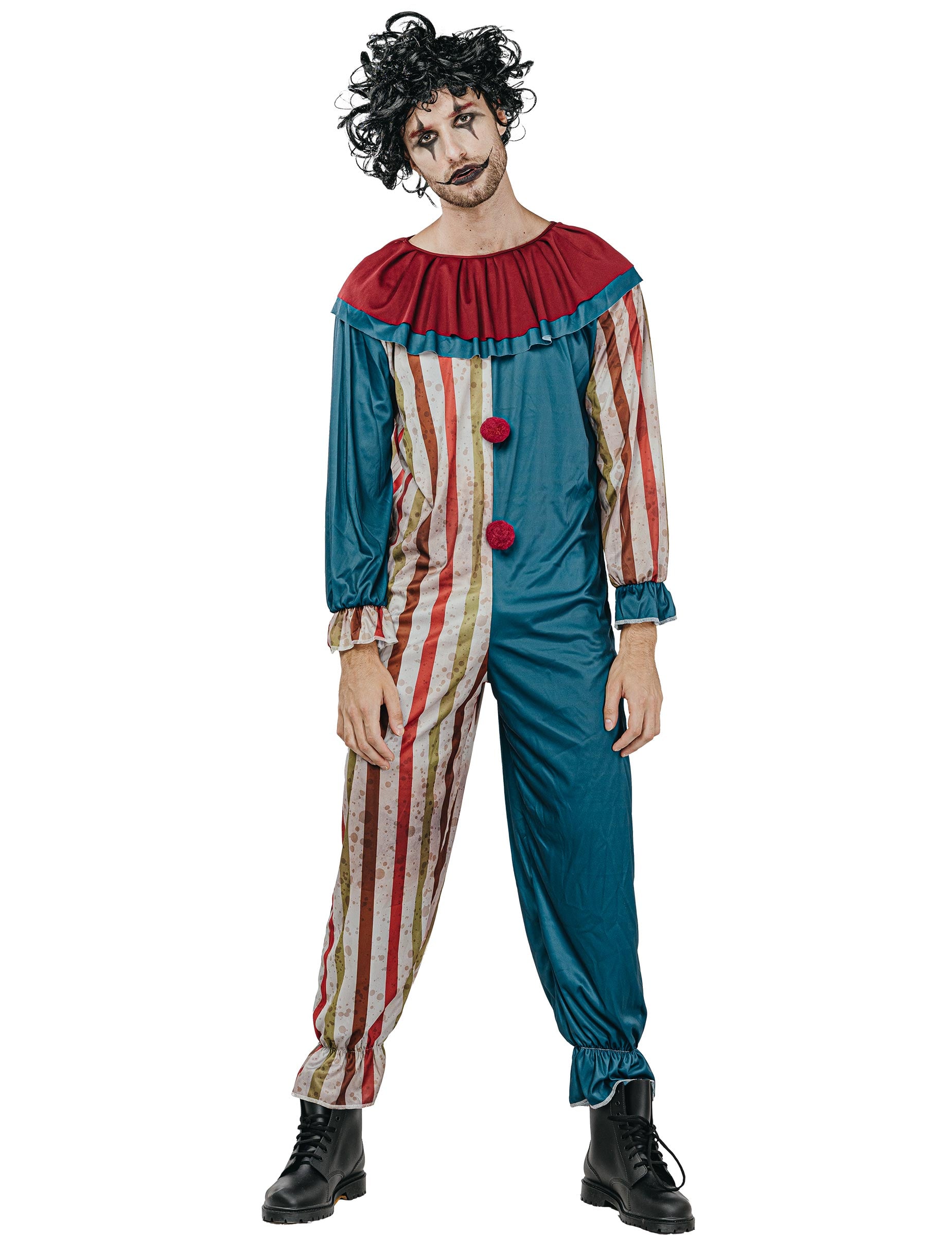 Horrorclown Kostüm für Erwachsene Halloweenkostüm bunt Horrorclown Kostüm für Erwachsene Halloweenkostüm bunt von KARNEVAL-MEGASTORE