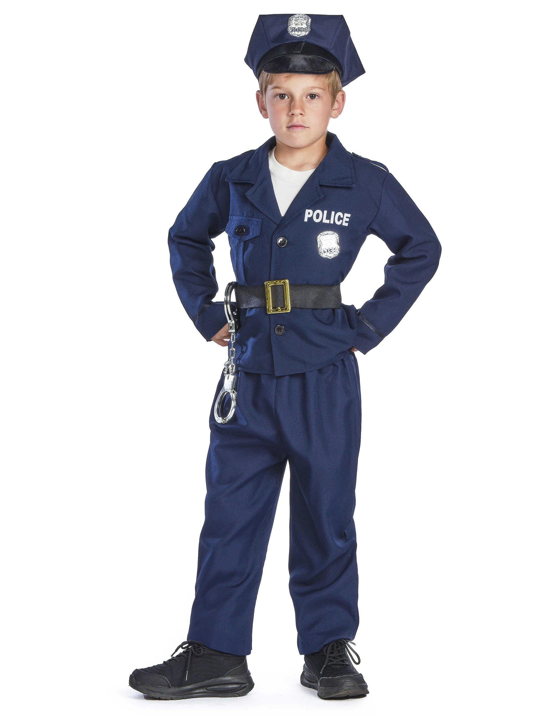 Kleiner Polizist Kinderkostüm Officer blau-schwarz-silber Kleiner Polizist Kinderkostüm Officer blau-schwarz-silber von KARNEVAL-MEGASTORE