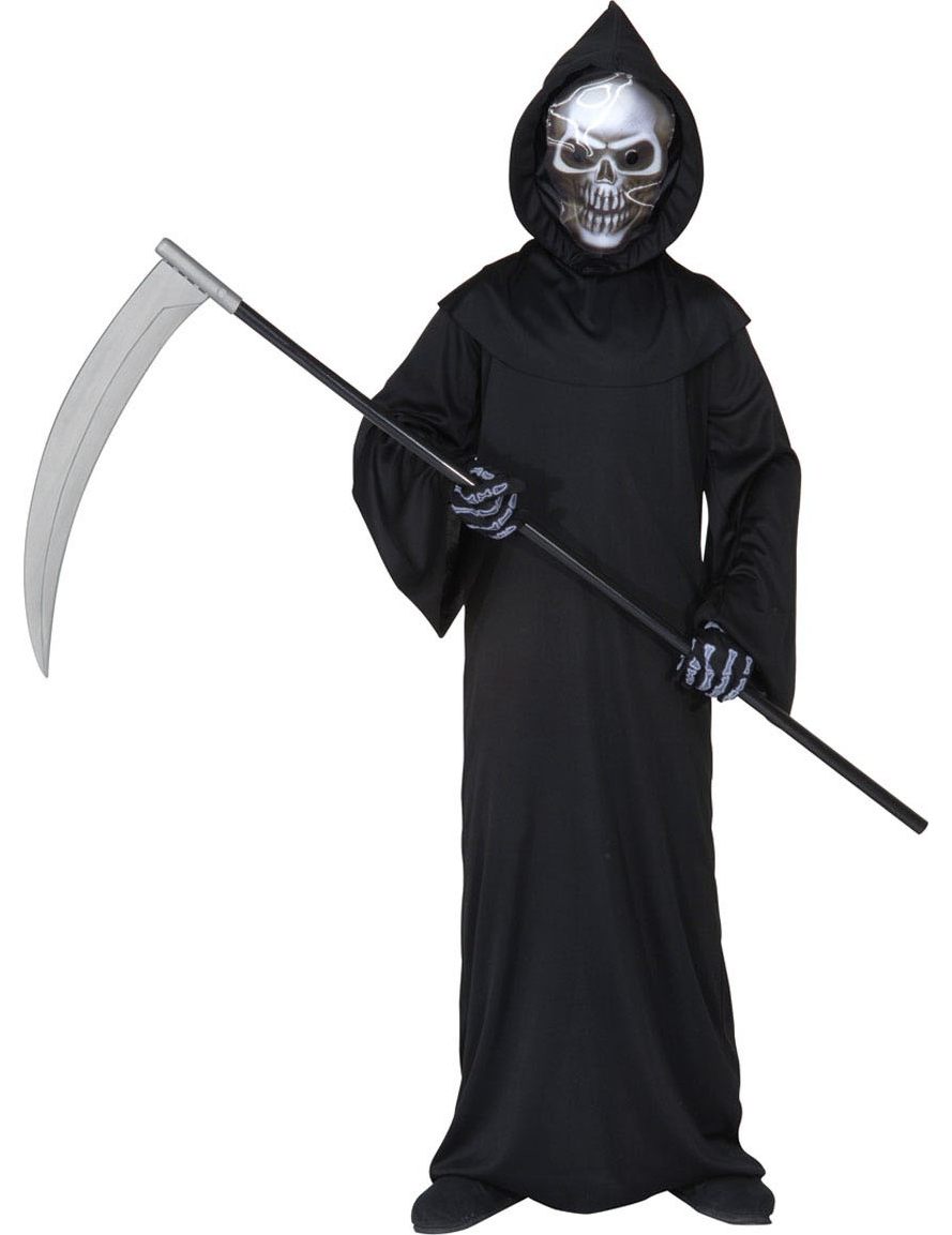Kleiner Sensenmann Kinderkostüm schwarz-silber Kleiner Sensenmann Kinderkostüm schwarz-silber von KARNEVAL-MEGASTORE