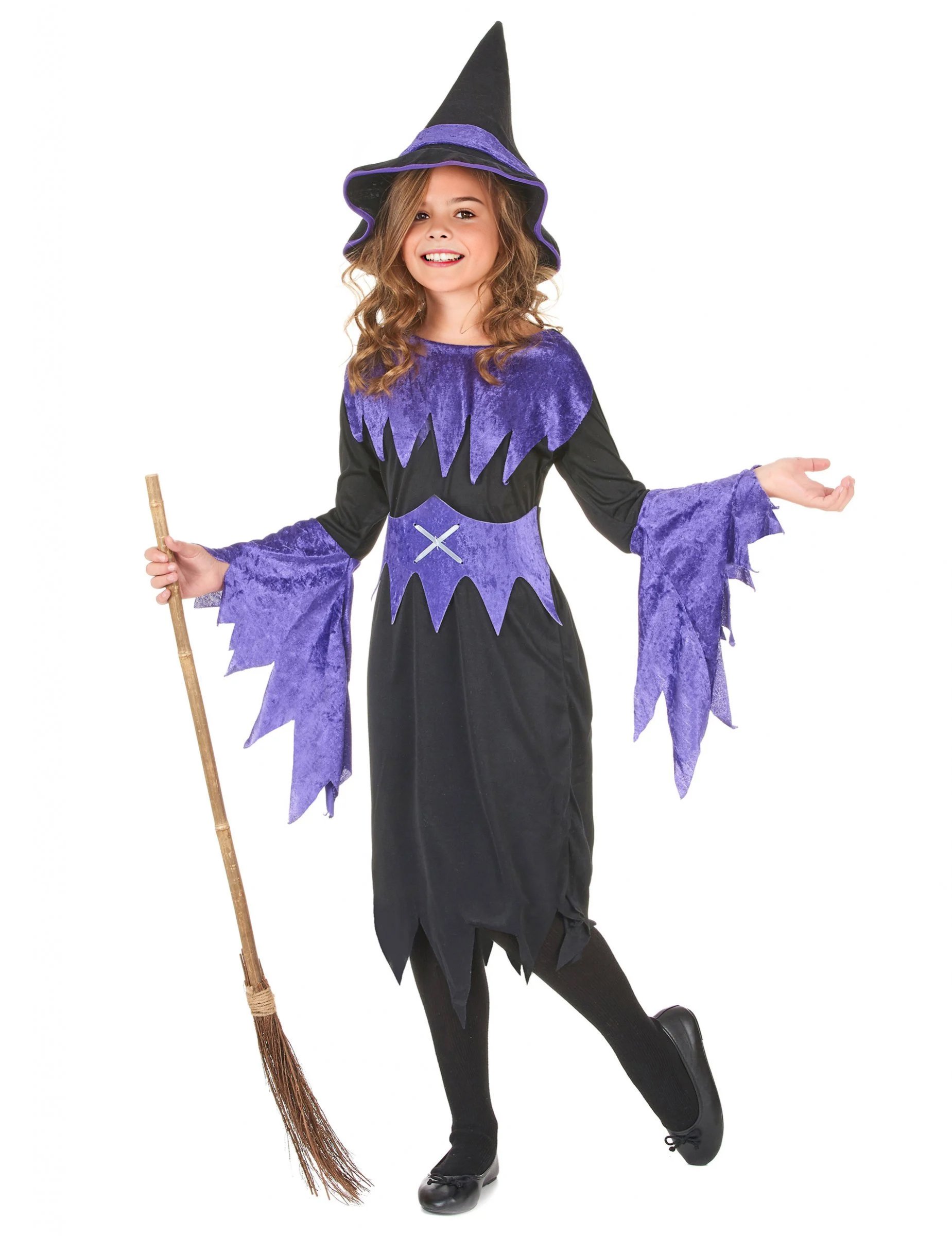 Magische Hexe Kinderkostüm Märchen schwarz-lila Magische Hexe Kinderkostüm Märchen schwarz-lila von KARNEVAL-MEGASTORE
