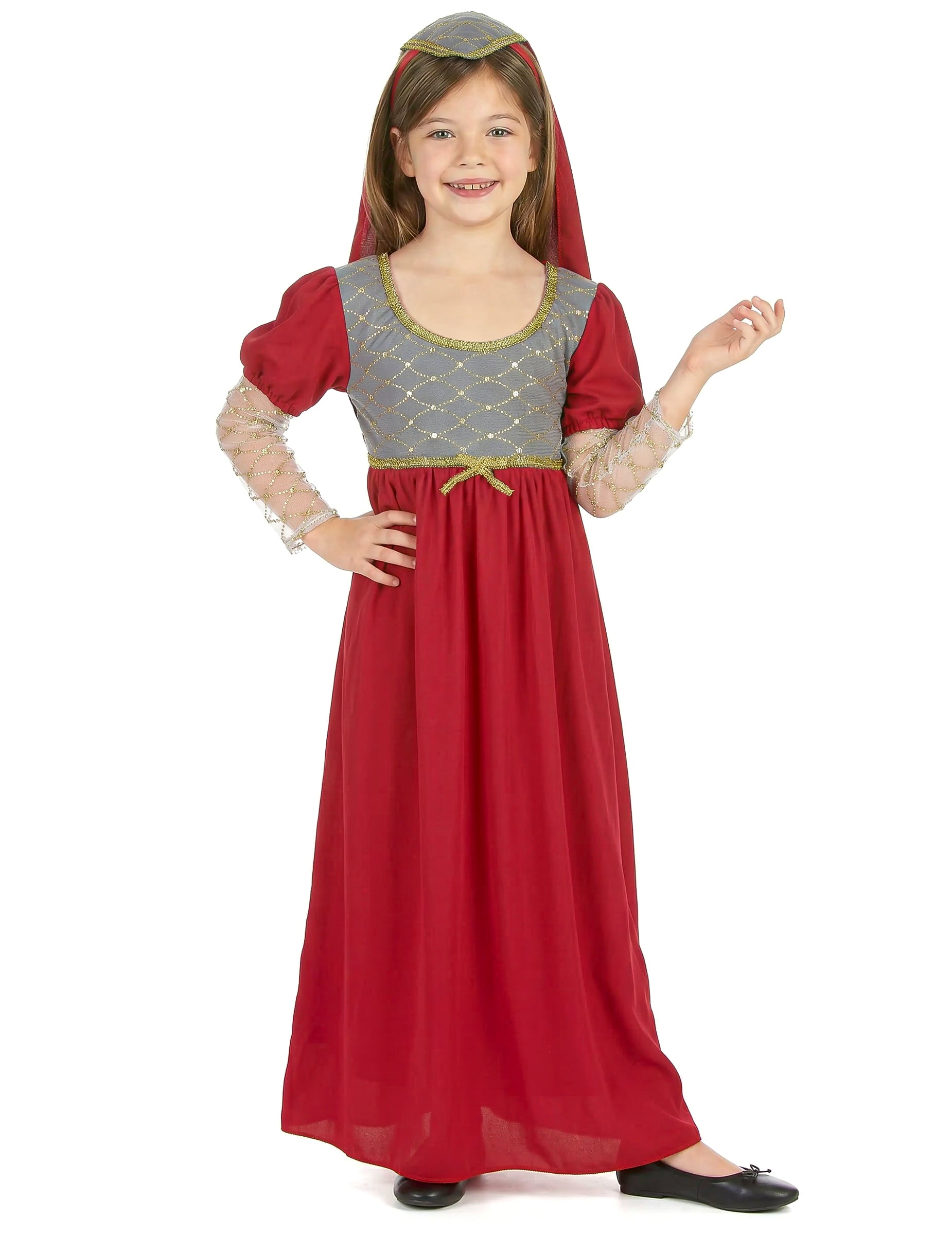 Mittelalter Kinder-Kostüm rot-gold-grau Mittelalter Kinder-Kostüm rot-gold-grau von KARNEVAL-MEGASTORE