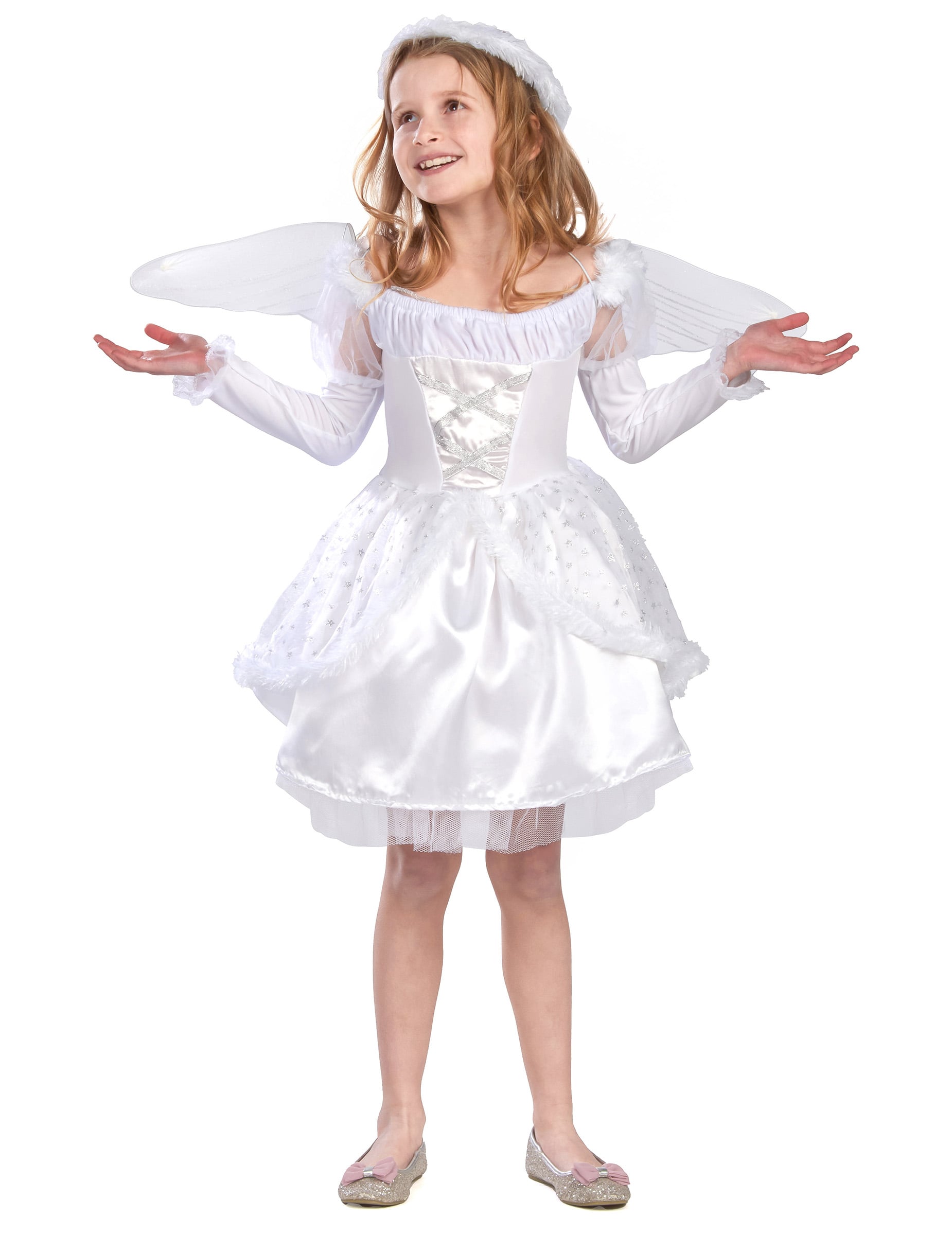 Niedliches Engel Kinderkostüm weiss Niedliches Engel Kinderkostüm weiss von KARNEVAL-MEGASTORE