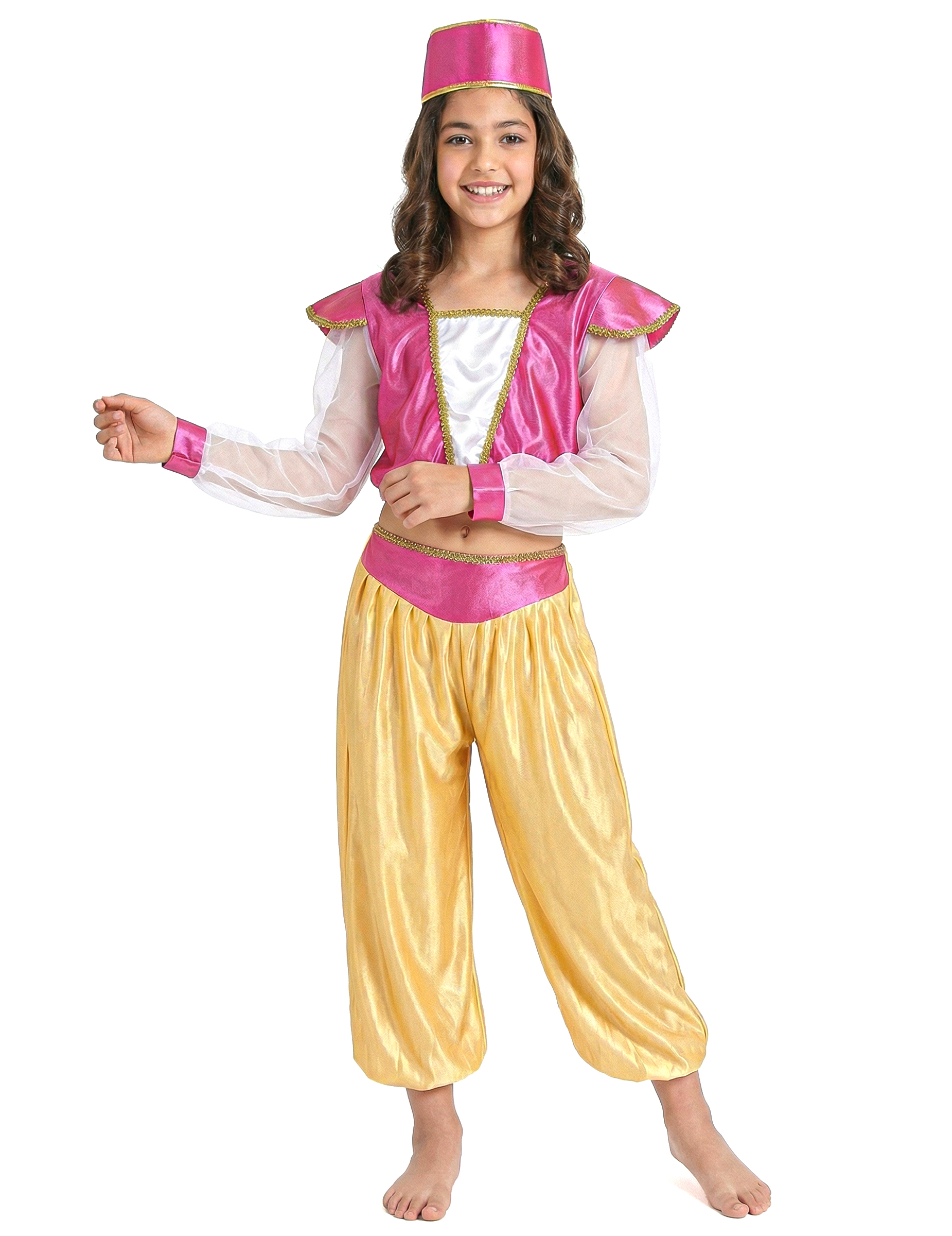 Orientalische Prinzessin Kostüm für Kinder pink-gelb Orientalische Prinzessin Kostüm für Kinder pink-gelb von KARNEVAL-MEGASTORE
