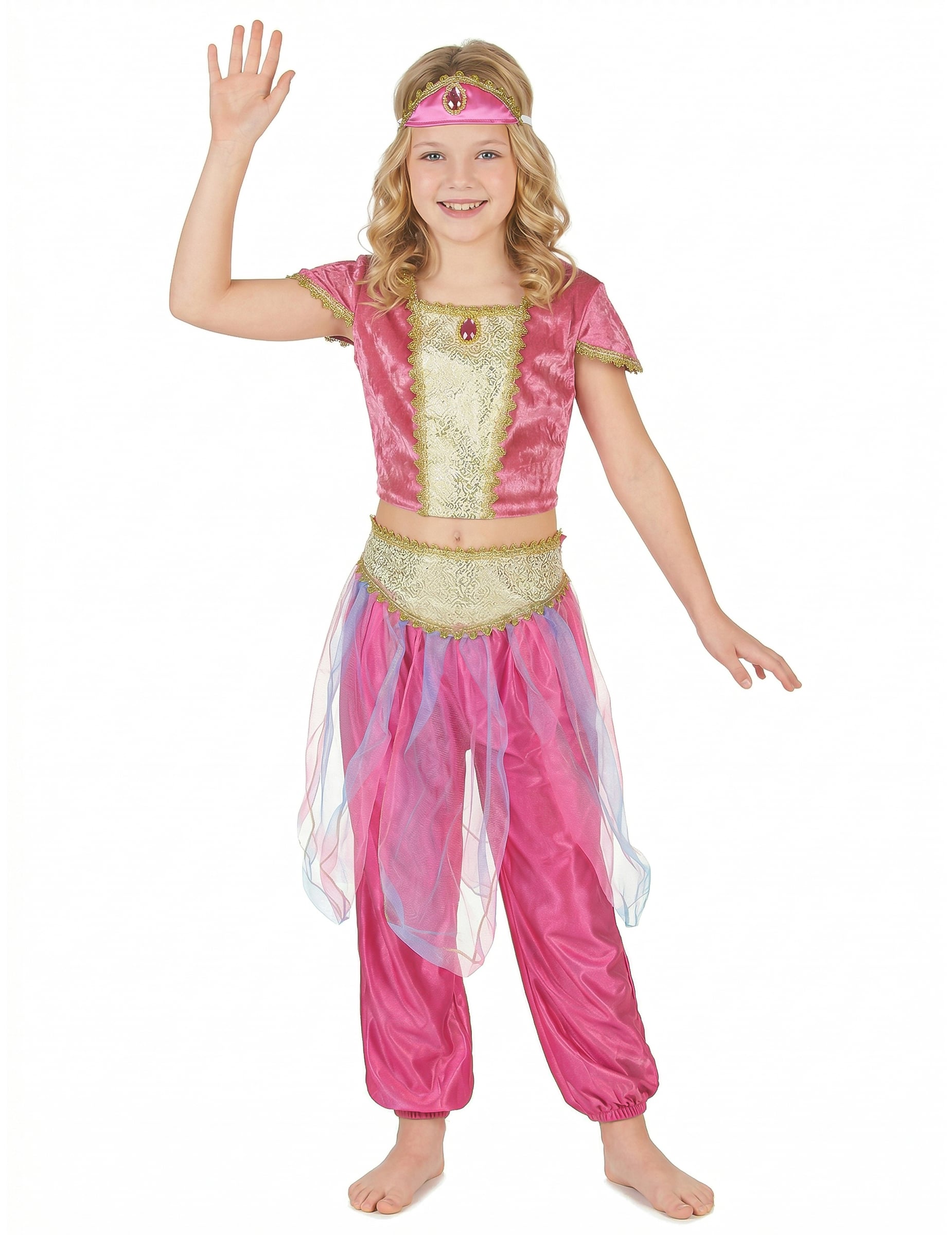 Orientalische Tänzerin Kinderkostüm pink-gold Orientalische Tänzerin Kinderkostüm pink-gold von KARNEVAL-MEGASTORE