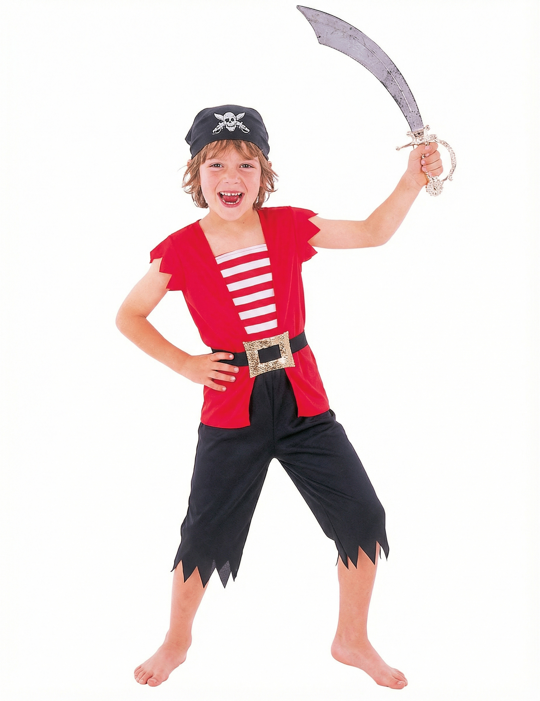 Piraten Kinder-Kostüm rot-weiss-schwarz Piraten Kinder-Kostüm rot-weiss-schwarz von KARNEVAL-MEGASTORE