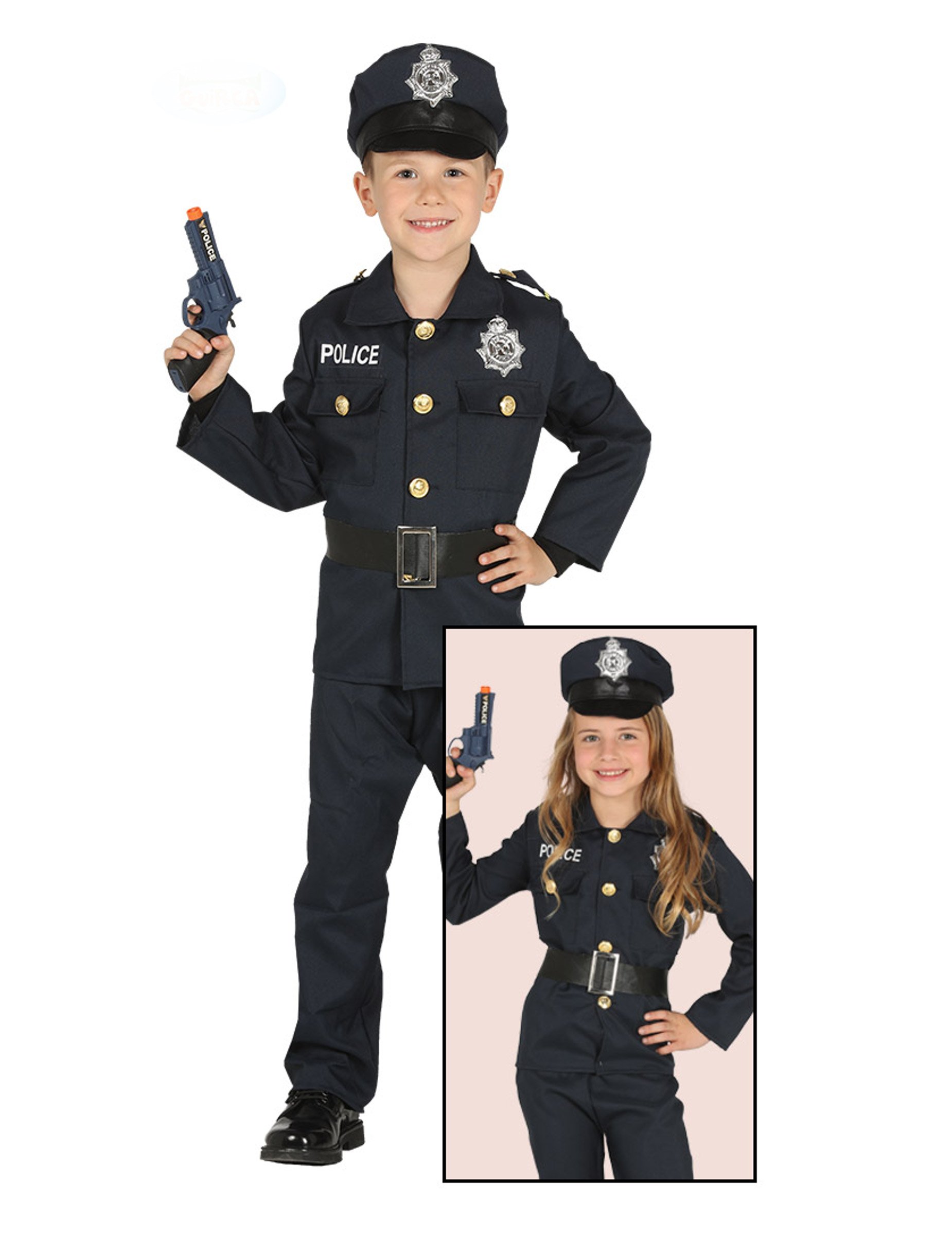 Polizisten-Kostüm für Kinder Kinder-Karneval-Kostüm blau-schwarz Polizisten-Kostüm für Kinder Kinder-Karneval-Kostüm blau-schwarz von KARNEVAL-MEGASTORE