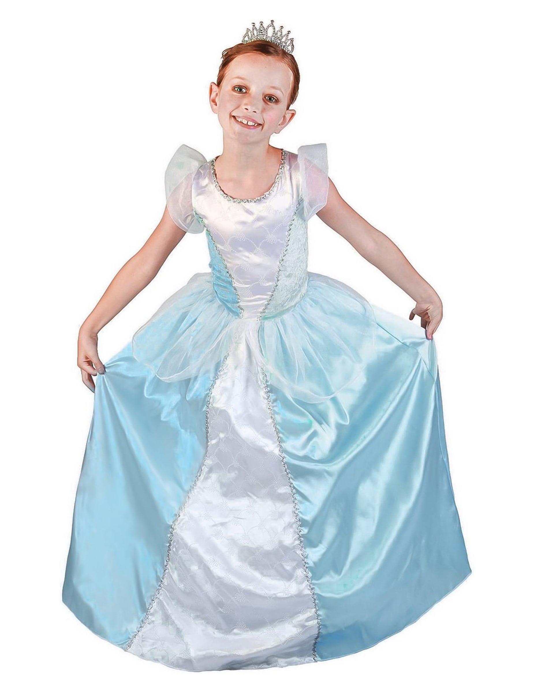 Prinzessinnen Kinder-Kostüm blau-weiss Prinzessinnen Kinder-Kostüm blau-weiss von KARNEVAL-MEGASTORE