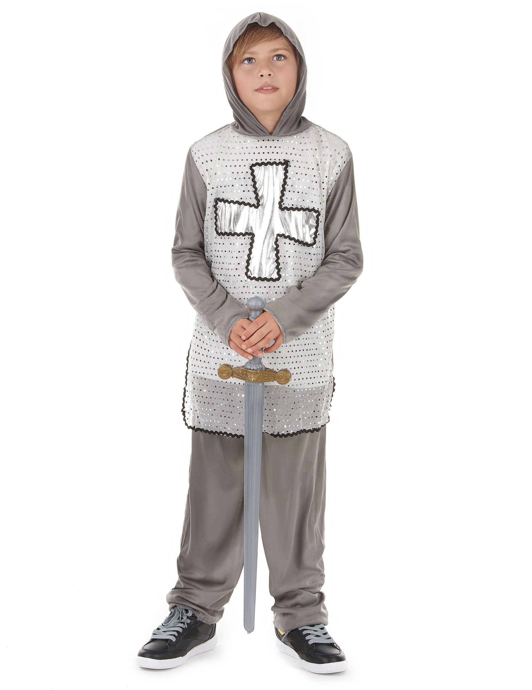 Ritter Kinder-Kostüm grau-silber Ritter Kinder-Kostüm grau-silber von KARNEVAL-MEGASTORE