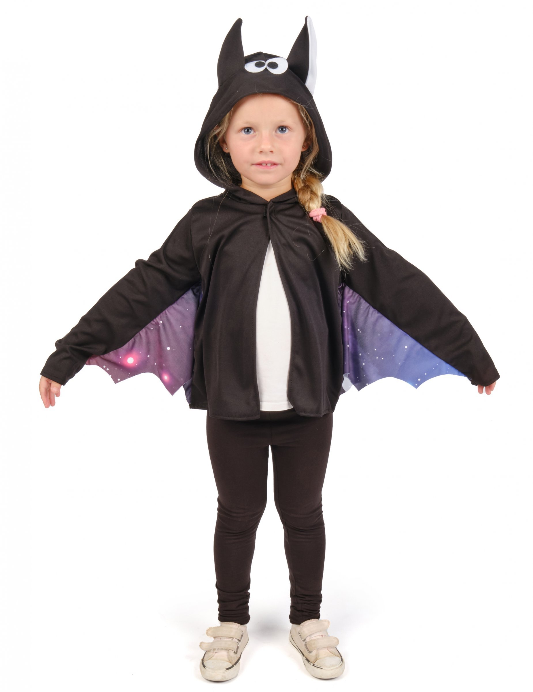 Süße Fledermausjacke für Kinder schwarz-lila Süße Fledermausjacke für Kinder schwarz-lila von KARNEVAL-MEGASTORE