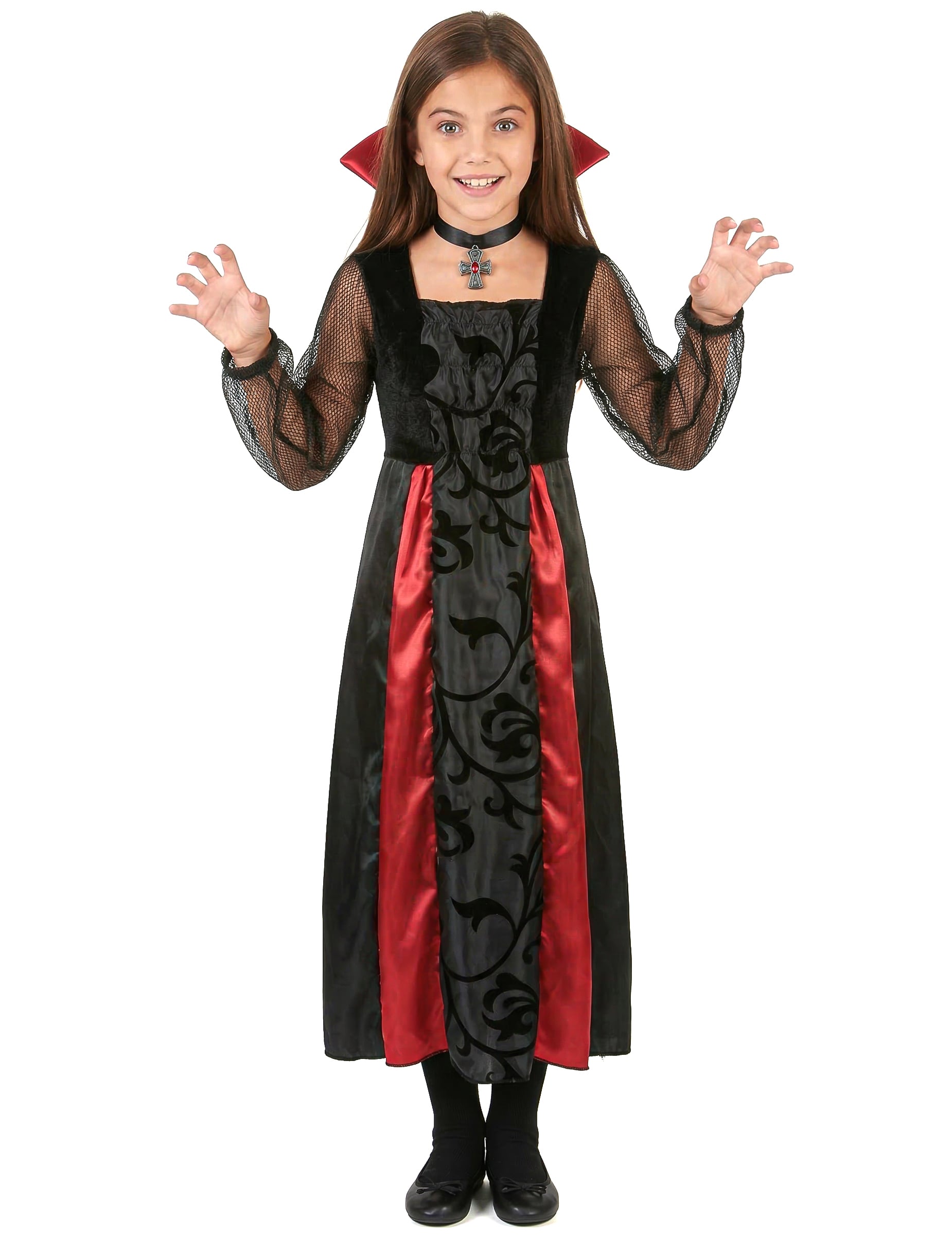 Süsse Vampirin Kinder-Kostüm schwarz-rot Süsse Vampirin Kinder-Kostüm schwarz-rot von KARNEVAL-MEGASTORE