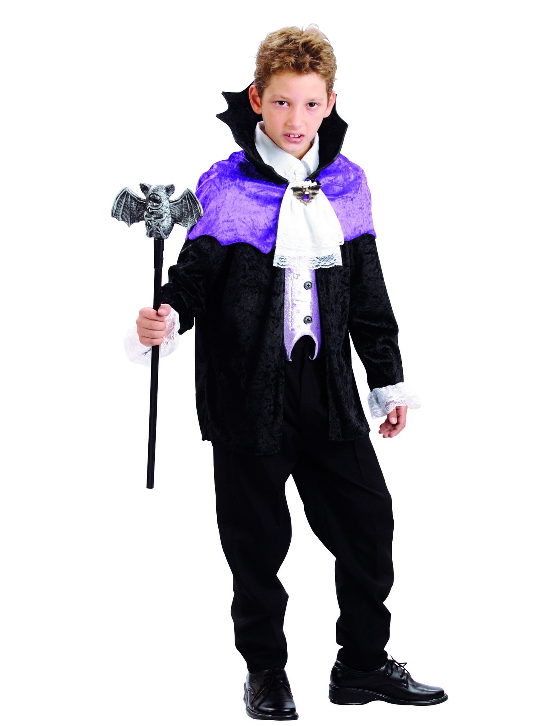 Vampirgraf Kinder-Kostüm lila-weiss-schwarz Vampirgraf Kinder-Kostüm lila-weiss-schwarz von KARNEVAL-MEGASTORE
