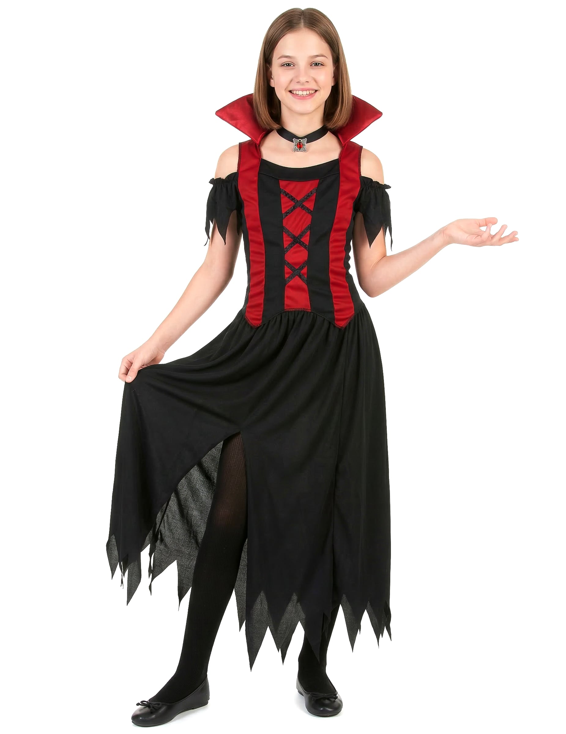 Vampirin Halloween-Kinderkostüm Vampirin Halloween-Kinderkostüm von KARNEVAL-MEGASTORE