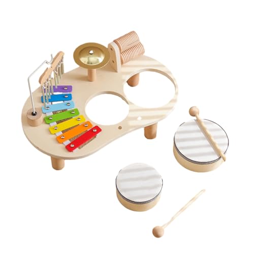 Baby Trommel Musical Percussion Spielzeug Musik Tisch Xylophon Musikinstrumente von KASFDBMO