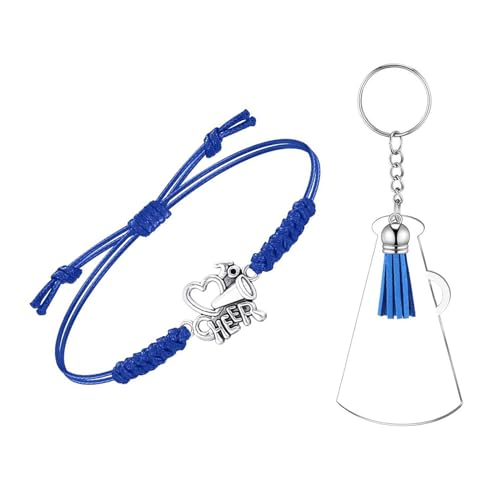 KASFDBMO 20 Stück Cheerleader Schmuckzubehör Modische Cheer Armbänder Schlüsselanhänger Ornament Tennis Themen von KASFDBMO