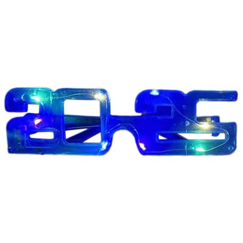 KASFDBMO 2025 Leuchtende Brille Leuchtendes Spielzeug LED Brille Partyzubehör Für Neujahr Weihnachten Halloween von KASFDBMO