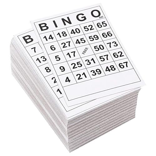 KASFDBMO 60 Stück Bingos Spielkarten Eindeutiger Nummer Nicht Wiederholende Bingos Spielkarten Party Tischspielkarten von KASFDBMO