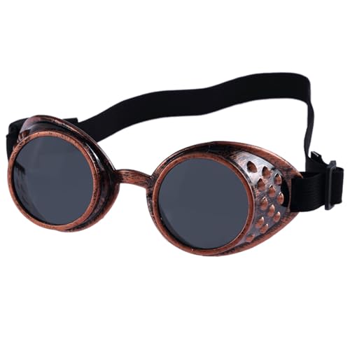 KASFDBMO Cybers Goths Cosplays Sonnenbrille Vintaeg Brille Brille Halloween mit elastischem Gürtel Geschenke von KASFDBMO