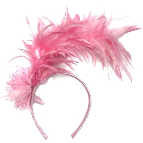 KASFDBMO Feder Stirnband Feder Haarband Fascinator Haarband 1920er Jahre Party Kopfschmuck Für Halloween Karneval Hochzeit Haarschmuck von KASFDBMO