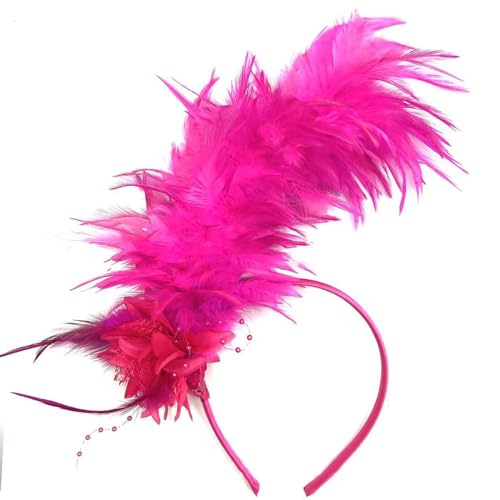 KASFDBMO Feder Stirnband Feder Haarband Fascinator Haarband 1920er Jahre Party Kopfschmuck Für Halloween Karneval Hochzeit Haarschmuck von KASFDBMO