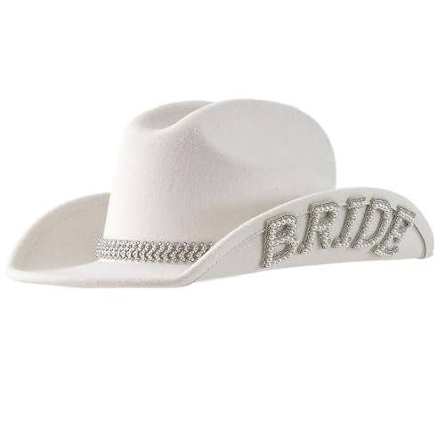 KASFDBMO Für Frauen Cosplay Kostüm Bachelorette Party Kopfbedeckung Hochzeit Party Western Braut von KASFDBMO