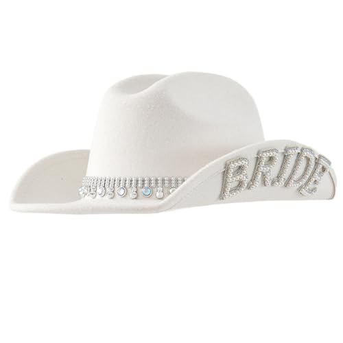 KASFDBMO Für Frauen Cosplay Kostüm Bachelorette Party Kopfbedeckung Hochzeit Party Western Braut von KASFDBMO