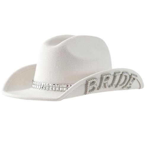 KASFDBMO Für Frauen Cosplay Kostüm Bachelorette Party Kopfbedeckung Hochzeit Party Western Braut von KASFDBMO