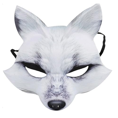 KASFDBMO Maskerade Füchse, Halloween, Füchse, Gesicht, Tier, Cosplay, für Damen, Herren, Halloween, Maskerade, Party von KASFDBMO