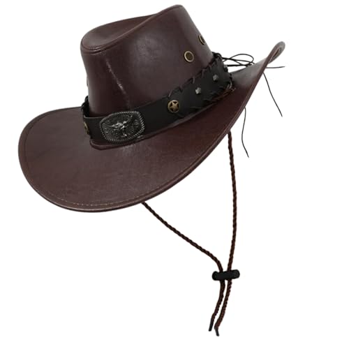 KASFDBMO PU Western Halloween Kostüm Accessoire Cowgirls Kostümhut Carnivals Party Für Formelle Veranstaltung Und Reisen von KASFDBMO