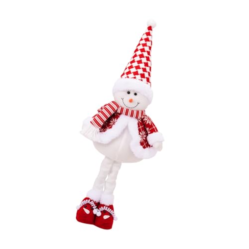 KASFDBMO Weihnachten Santa Schneemann Hirsch Stehend Plüsch Spielzeug Dehnbare Bein Figur Puppen Für Saisonale Hause Desktop Dekore von KASFDBMO