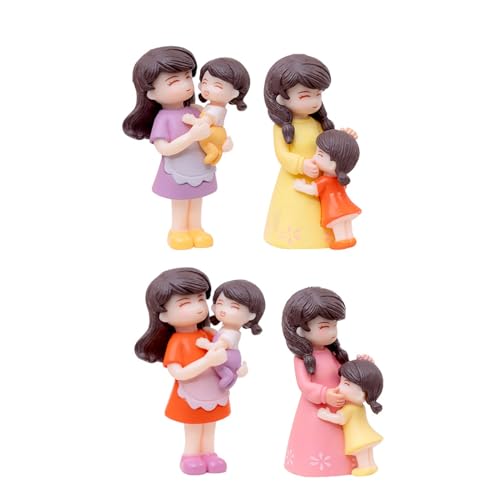 Niedliche Cartoon-Figur, Modell-Kollektion, einzigartige Mutter- und Kinder-Figur, Muttertagskuchendekorationen, Cartoon-Kuchen-Backfigur von KASFDBMO