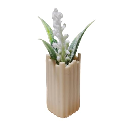 KASNLSAC Miniaturblumenvasen für Puppenhaus -Topf -Accessoires Mini -Vase mit Kunstblumen 1 6 oder 12 Skala Häuser Perfekte Blumendekoration Tischdekoration Weiß von KASNLSAC