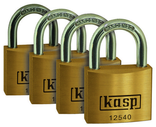 KASP K12520D4 Vorhängeschloss 20mm gleichschließend Goldgelb Schlüsselschloss von KASP