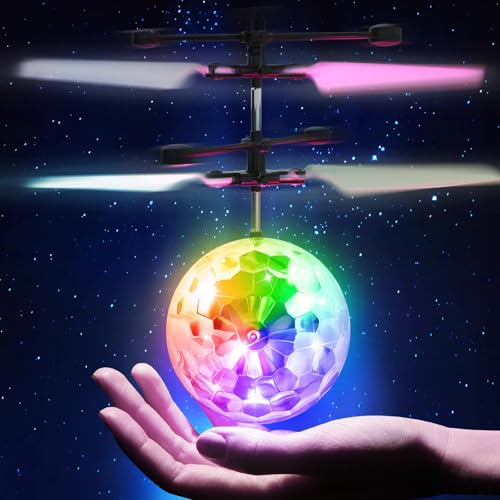 KATELUO Fliegende Kugel Leuchtend, Fliegender Ball Kinder Spielzeug, Fliegendes Spielzeug Flying Spinner Ball, Flying Orb Ball mit RGB Licht, Hover Ball mit Handsensor Infrarot für Jungen und Mädchen KATELUO Fliegende Kugel Leuchtend, Fliegender Ball Kinder Spielzeug, Fliegendes Spielzeug Flying Spinner Ball, Flying Orb Ball mit RGB Licht, Hover Ball mit Handsensor Infrarot für Jungen und Mädchen von KATELUO